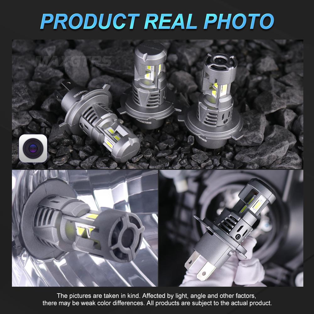 MAXGTRS 30000LM H4 LED 9003 HB2 Headlights High and Low Beam with Fan Wireless 110W Car Headlamp 12V