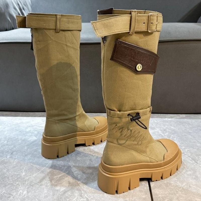 fashion Cowboy Platform Snow Knee High Boots Women Flats Shoes Winter Designer New Casual Walking Chelsea Boots Sport Sneakers Mujer