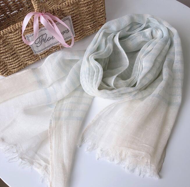 

Fashion New Cotton And Linen Women S Striped Scarf Autumn And Winte New Warm Thick Scarf Students Art Shawl 50X190Cm 50x190cm