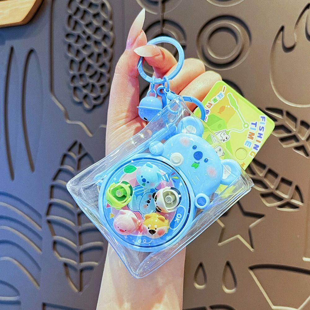 Rotating Fishing Cartoon Bag Pendant Bag Decoration Car Key Ring Birthday Gift