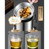 LEEKEY Oil Pot, 1.3L, Stainless Steel Oil Strainer, Filters Residue, Oil Filter, Deep Frying Oil Container, Tempura Oil Filter Cartridge, Oil Treatmen