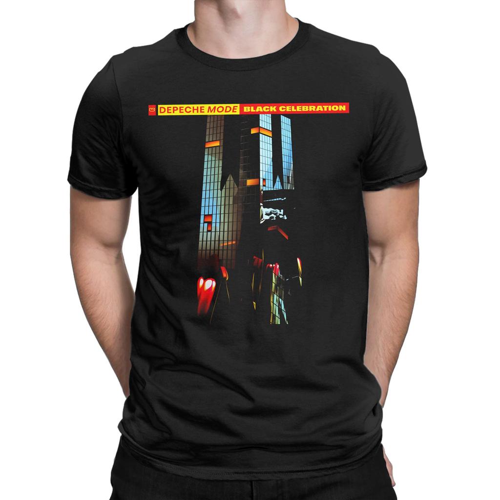 Fantastica T-shirt Depeche Mode Black Celebration da Uomo Girocollo Magliette in Puro Cotone Manica Corta Magliette Stampate Graficamente