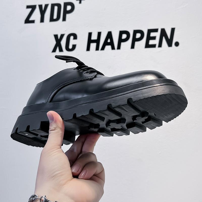 Derby shoes men's arm Martin shoes British style round head big head shoes tooling shoes platform casual leather shoes 3236-A