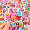 50PCS Colorful Candy Stickers Aesthetics Stickers For Scrapbooking, Diary