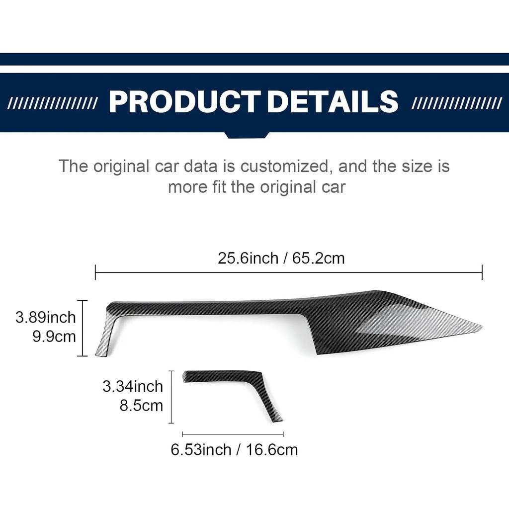 For BMW F30 Dashboard Panel Cover ABS Carbon Fiber Style Interior Trim for 2013-2018 3 Series F30 F31 F32 F33 F34 F36 328i 320i