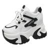 Fashion 10CM High Platform Women Sneakers Autumn Thick Sole Casual Dad Chunky Shoes Woman Leather Sports Walking Shoes Zapatos Mujer