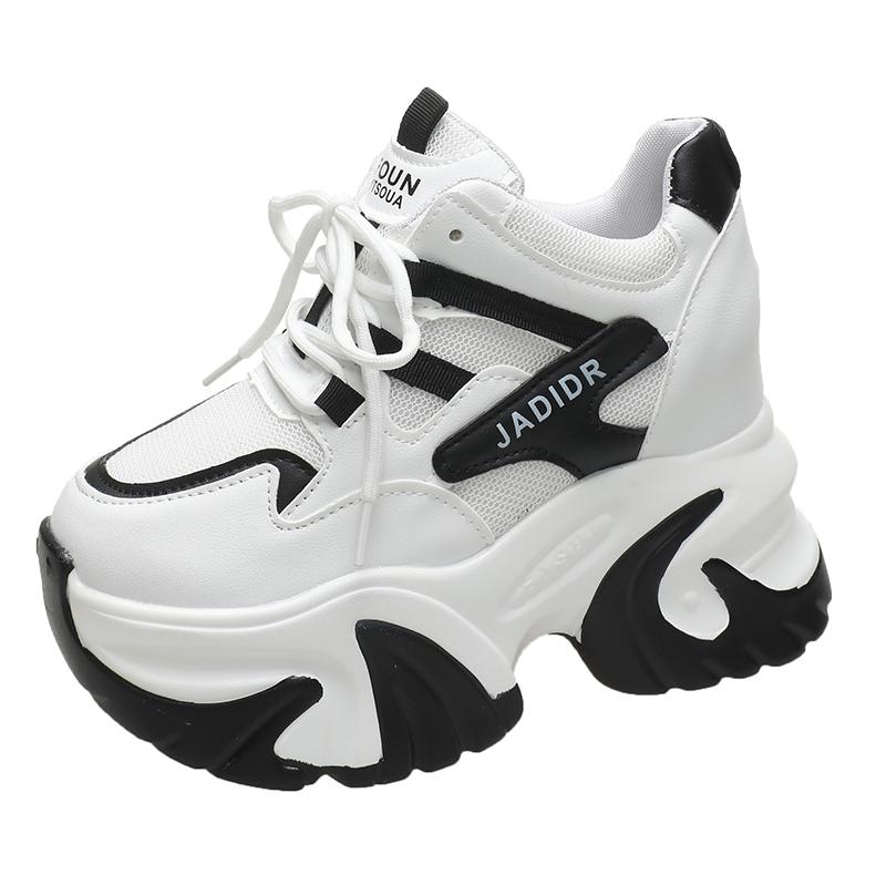 Fashion Hot Sale Women Platform Casual Breathable Mesh Shoes 2025 New Spring Chunky Sneakers Wedges Hollow Leisure Shoes for Woman