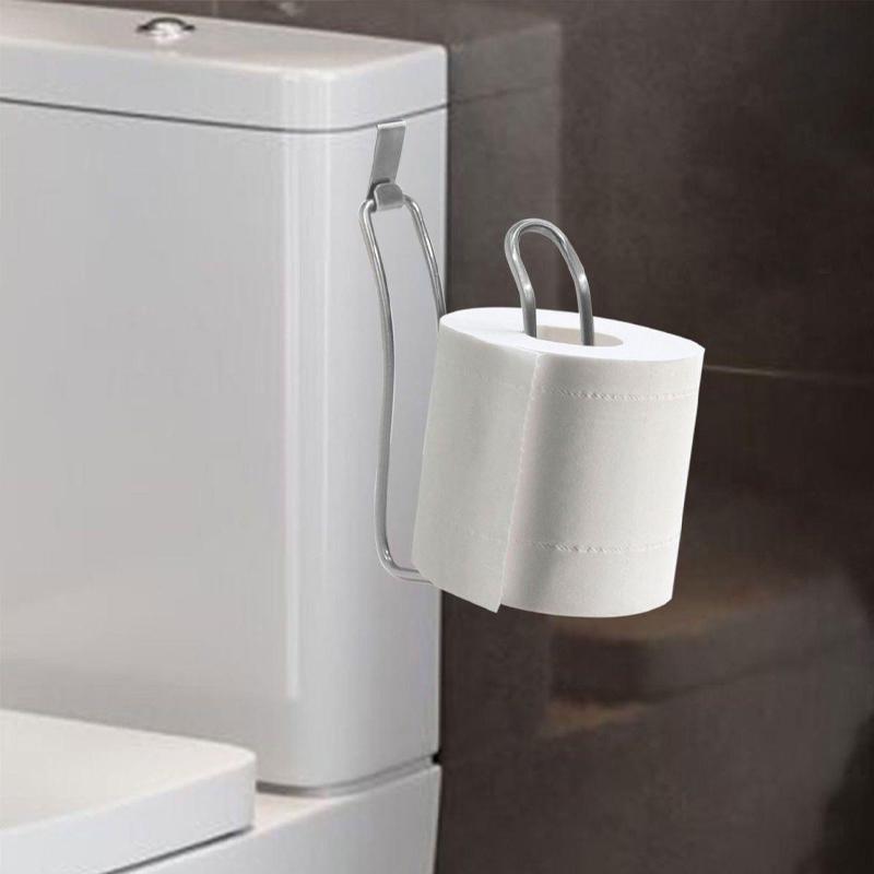 1PC Stainless Steel Toilet Paper Holder Wall Mounted Bathroom Tissue Roll Dispenser Kitchen Towel Garbage Bag hanging Rack