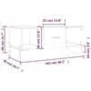 VidaXL Table basse Blanc brillant 102x50x40 cm Bois d'ingénierie 829310
