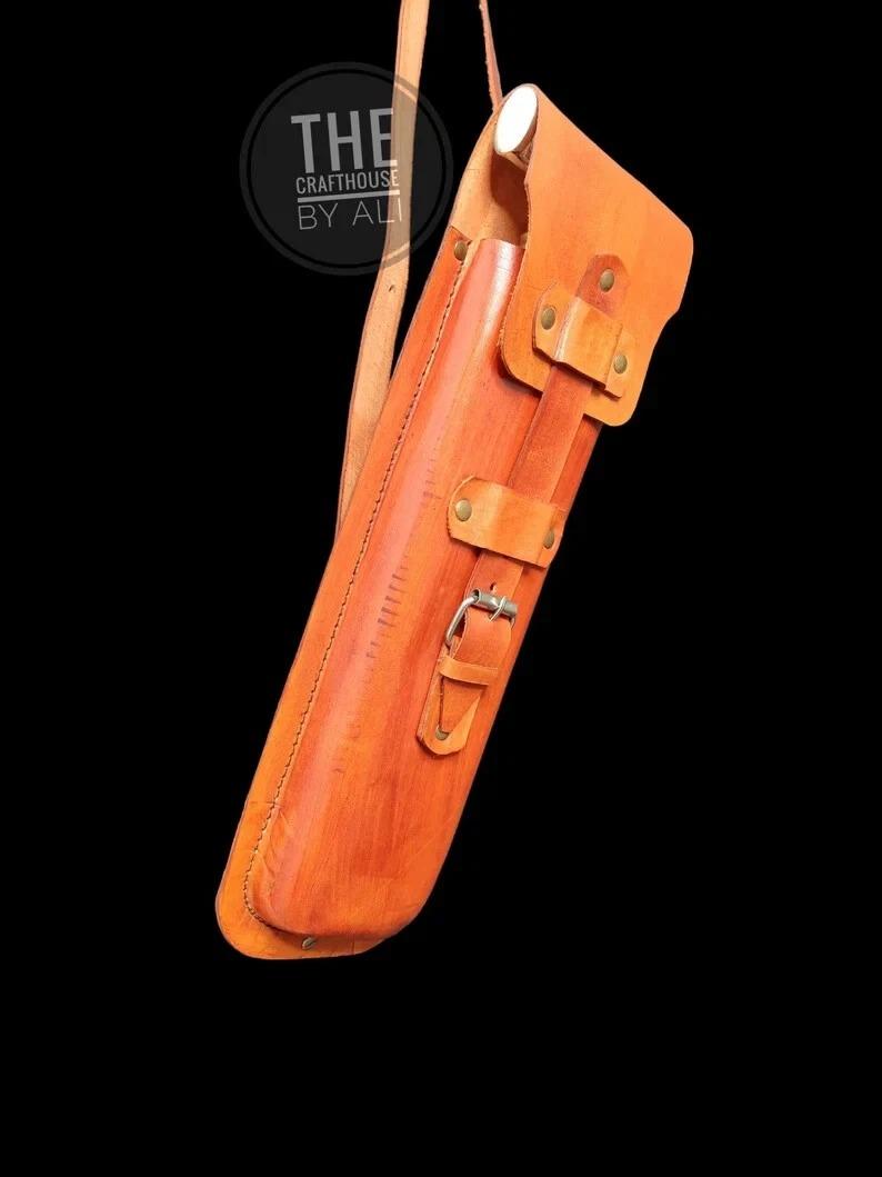 

Сумка для хранения трости, кожаный держатель для трости, чехол для трости коричневый