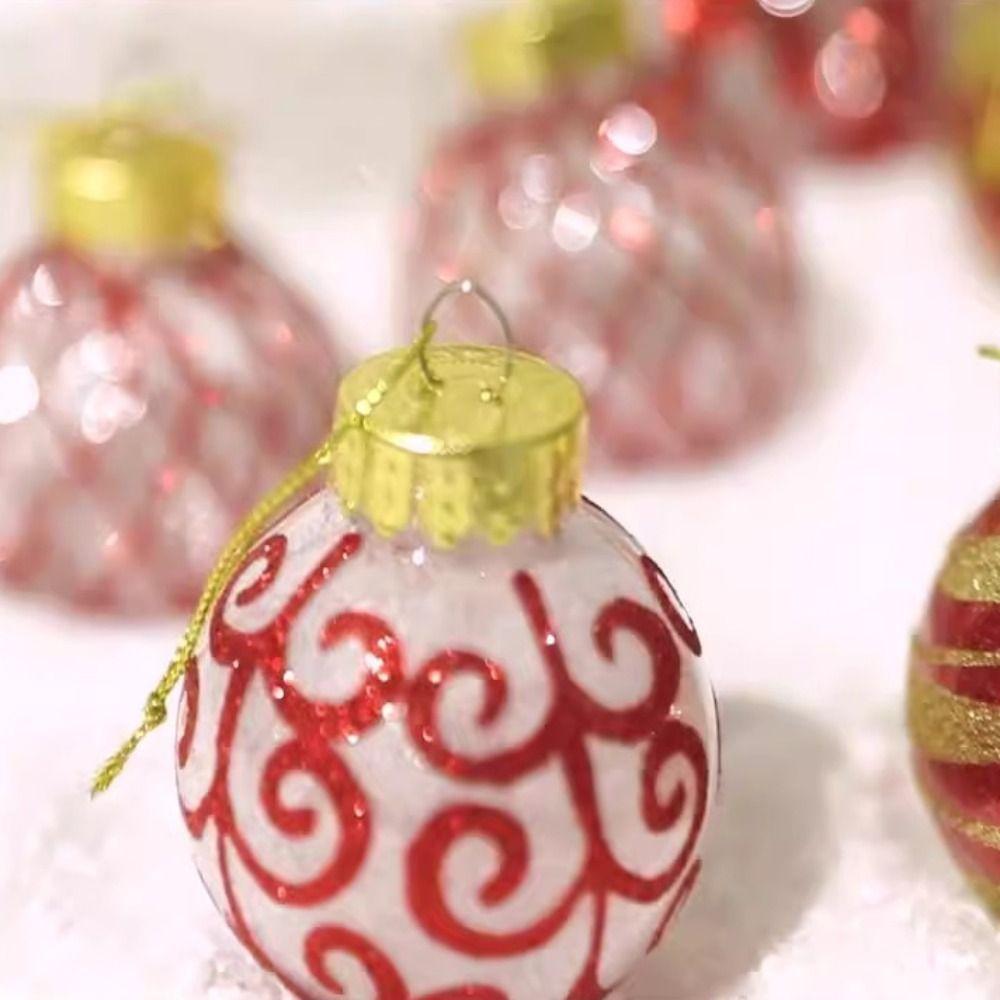 16pcs Plastic Christmas Ball Shatterproof Xmas Tree Hanging Ornament Christmas Spheres Pendant  Xmas
