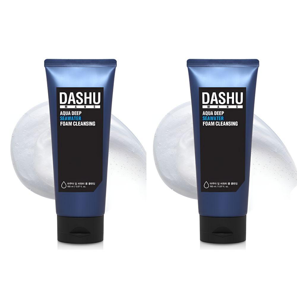 DASHU Aqua Deep Sea Water Foam Cleanser 150ml x2 Hydrating Deep Cleansing Facial Wash