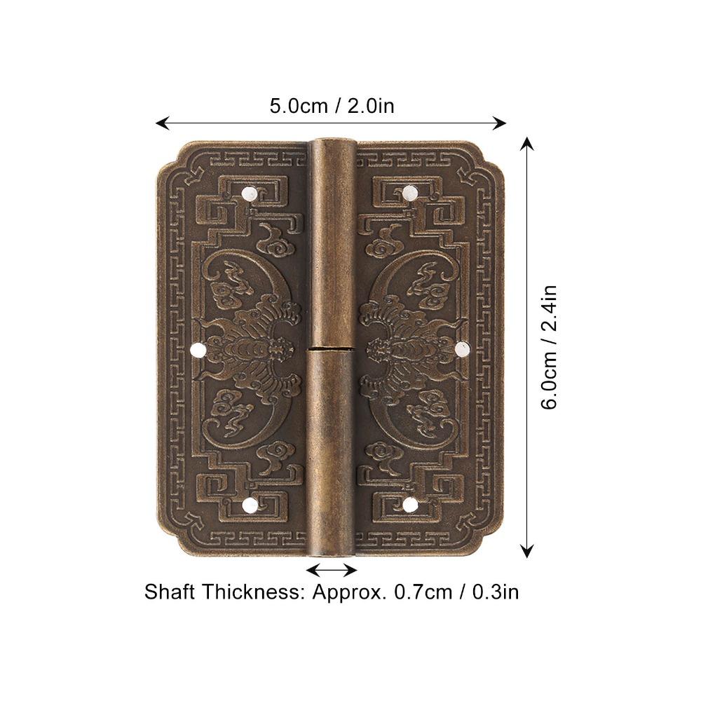 2pcs Decorative Furniture Hinges Vintage Cabinet Hinges Cupboard Door Hinges  Wooden Boxes