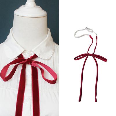 Teens Students Shirt Bowknot Necktie Women Knot Free Uniform Detachable Collars Removable Ties Costume Accessories