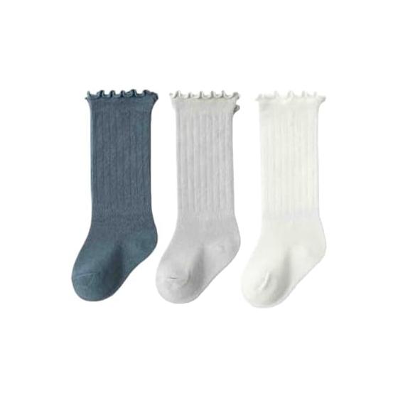 Baby Socks, Baby Socks, High Socks, Simple, 3-Pair Set, Socks, Baby Kids, Boys, Girls, Kids Socks, Baby, Frill Socks, Baby Gifts, Baby Socks, Simple,