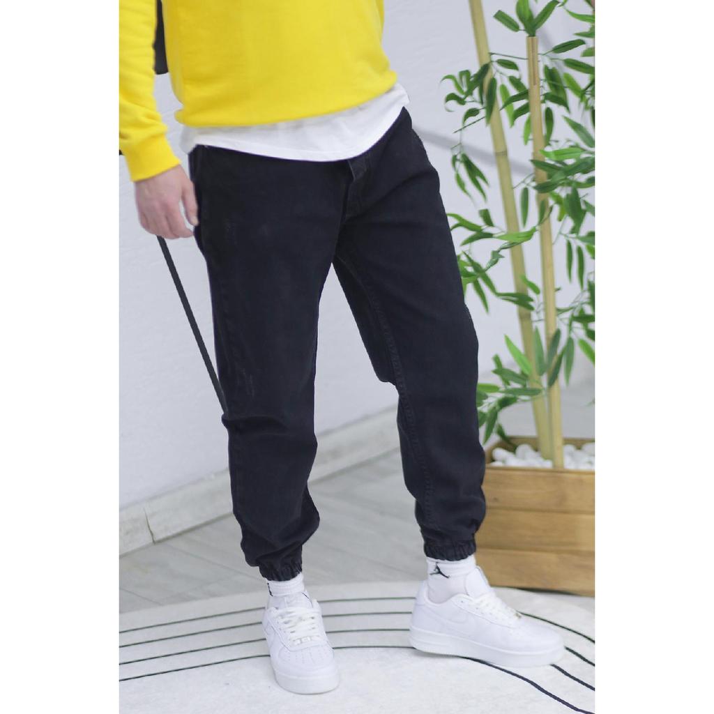 Men's Jeans With Elastic Cuffs, Boyfiren Jeans Pnt. 646