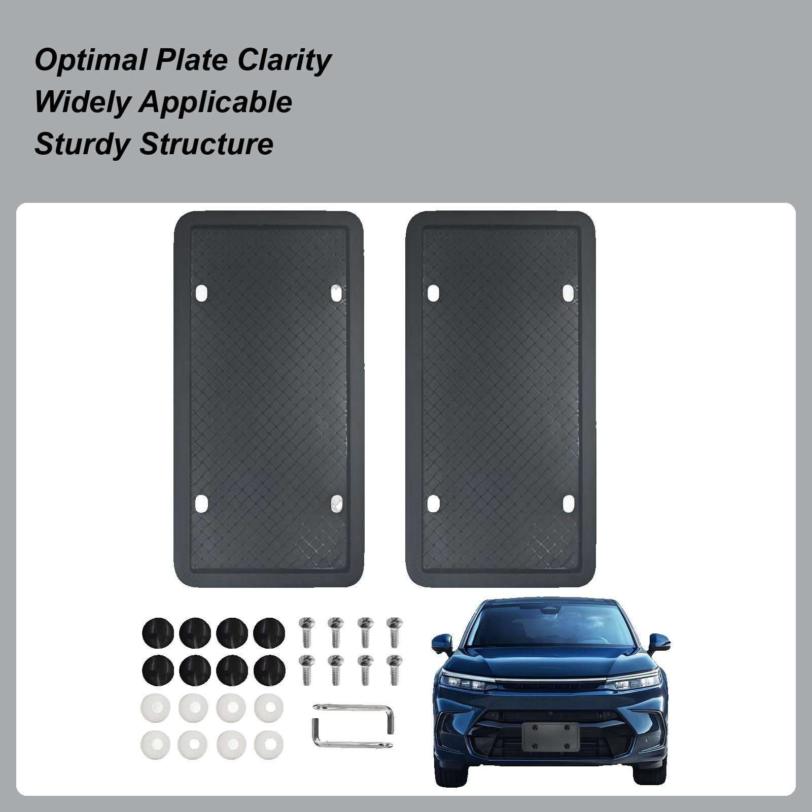 

Рамка для номерного знака 2 шт. Кронштейн-тримач для номерного знака Адаптер для зменшення шуму, стійкий до погодних умов Для вантажівки, причепа, гольф-кару China Mainland