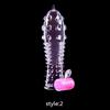 Vibrator Penis Lock Condom Ring Thread Sleeve Dotted Sex  Toy