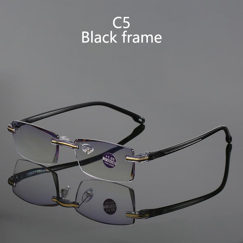Ultralight Rimless Reading Glasses Women Men Business Anti-Blu-Ray Computer Reading Glasses Presbyopia Reader 1.5 Women