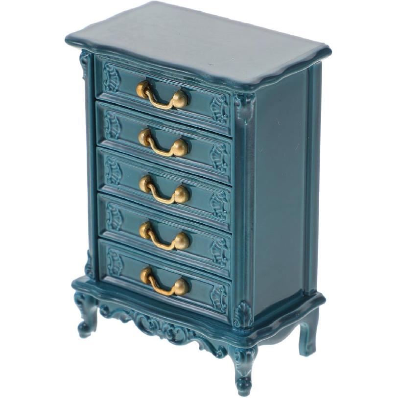 Toyvian Кукольный домик Шкаф Миниатюрный шкаф с ящиками 1:Миниатюрный деревянный шкаф в масштабе 24 Деревянный комод для хранения для кукольной мебели Реквизит для ролевых игр