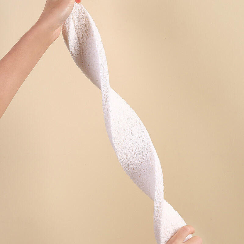 Sink Water Stopper Sponge Pulp Long Scrub Pad DD-13181 white