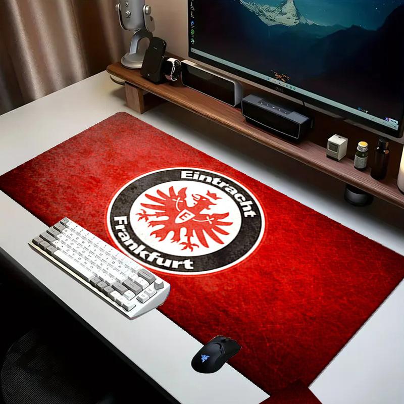 Flaming Heart Frankfurt Emblem Mouse pad Office Desk Mat, Gaming Mouse Pad Mousepad, keyboard pad,Heavy-Duty Non-Slip Rubber Backing, Gift