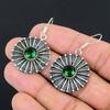 Vente de la Journée des Filles Boucles d'Oreilles Pendantes Tendance Pierre Diopside Chrome Argent 925