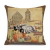 Thanksgiving Linen Pillow Case Autumn Pumpkin Print Supply Pillow Cushion Cover Premium Durable Quality Useful