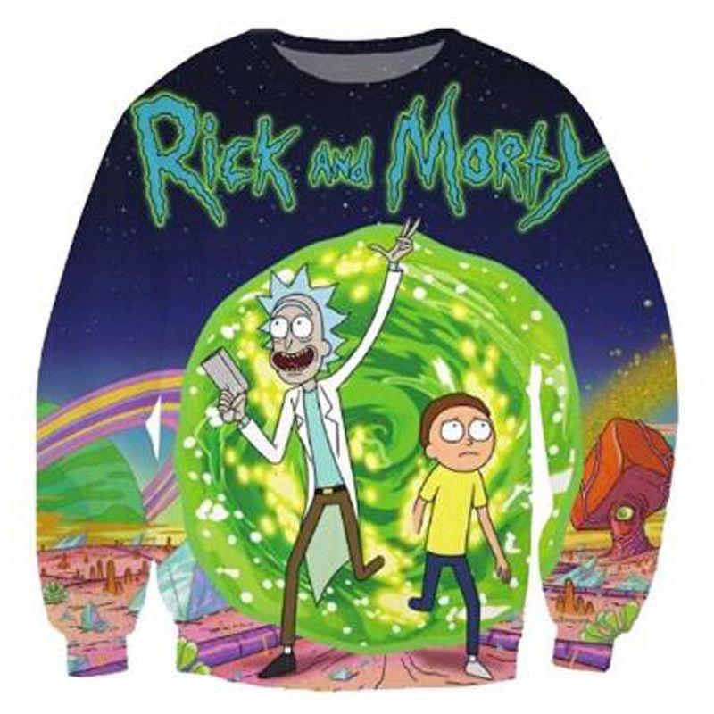 And Womensmens Rick Morty Funny 3d Print Casual Sweatshirt Hoodies Top Pullover