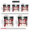2 Stück, 2D-Flachdruck Druckvorhänge Niedliches Schneemann-Paar Weihnachten (4) Strapazierfähiges Polyester (ohne Stange) Vielseitig Alles Ideal für