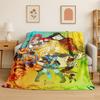 Classic Game Z-Zelda Cartoon Link Flannel Blanket Soft Warm Throw Blanket for Bedroom Living Room Bed Travel Camping Picnic