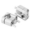 Pair 22mm28mm 18in 78in Motorcycle Handlebar Mount Clamps Riser Adapter CNC Aluminum AlloySilver