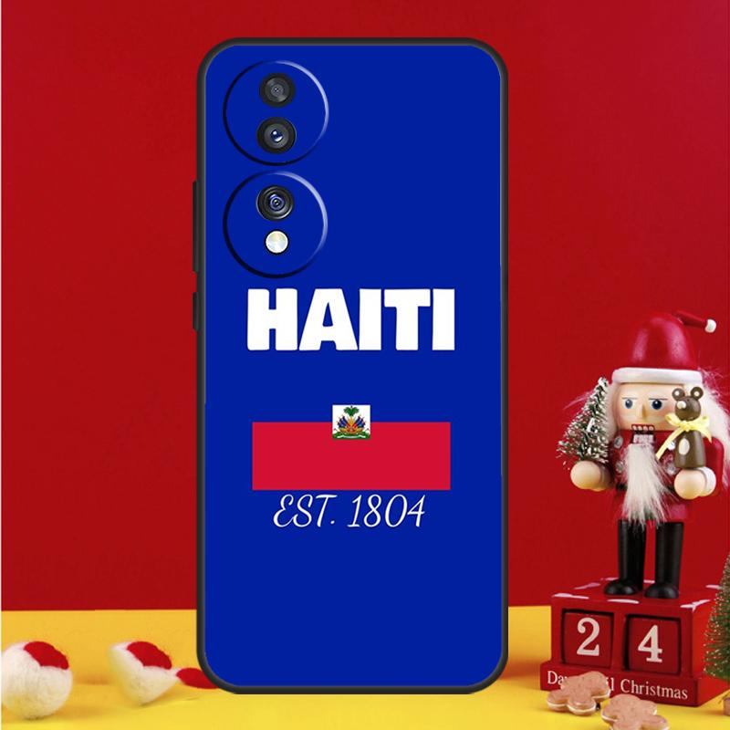 Vintage Haiti Haitian Flag Case For Honor Magic 8 5 6 7 Pro Honor Win RT 50 70 90 200 400 Lite X8c X9b X9c X9a X9d Cover