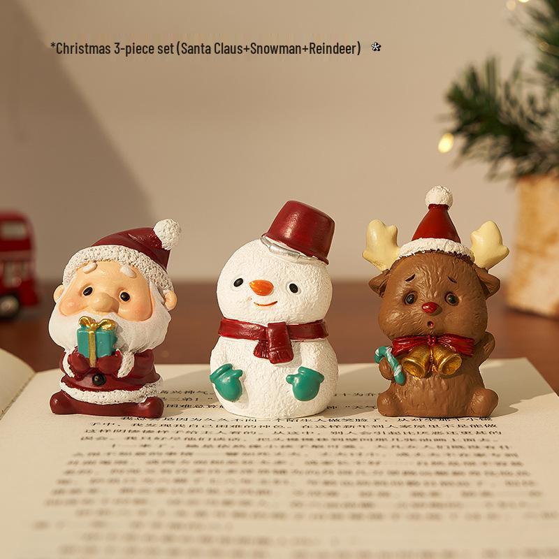 Santa Claus Christmas Gift Box: Tabletop Ornaments & Small Toys for Kids