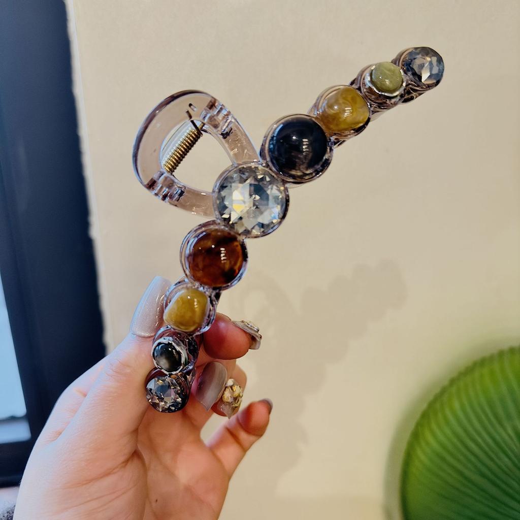 Duże Kryształowe Damskie Klamry do Włosów Krab Spinki do Włosów Kryształowe Klipsy do Włosów Wsuwki Kucyk Dziewczęce Akcesoria do Włosów Ozdoby Klamra do Włosów