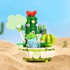 Latest Pokemon Construction Brick Pikachu Charmander Squirtle Model Toy Home Decoration Plant Potted Flower Block Girls Toy Child Present