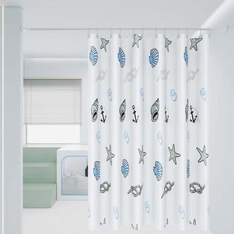 LIEI PEVA Waterproof Anti-Mildew Shower Curtain