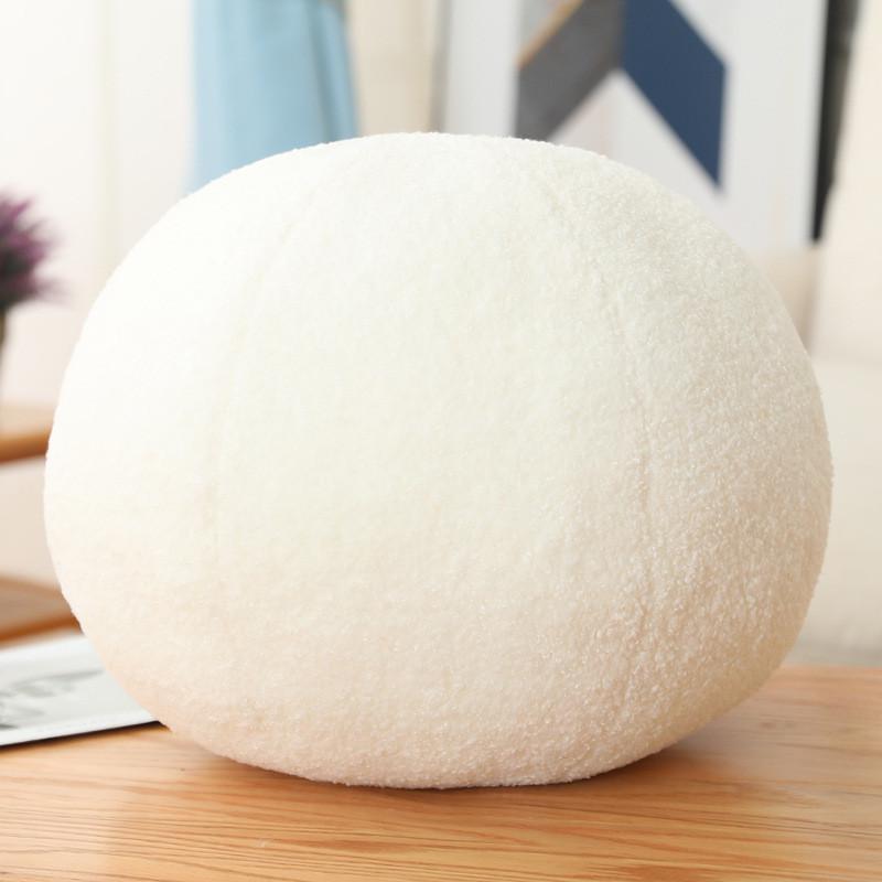 

Luxury Floral Style Cushion Pillow Toy With Embroidered Plush Cover Decor Home White Ball