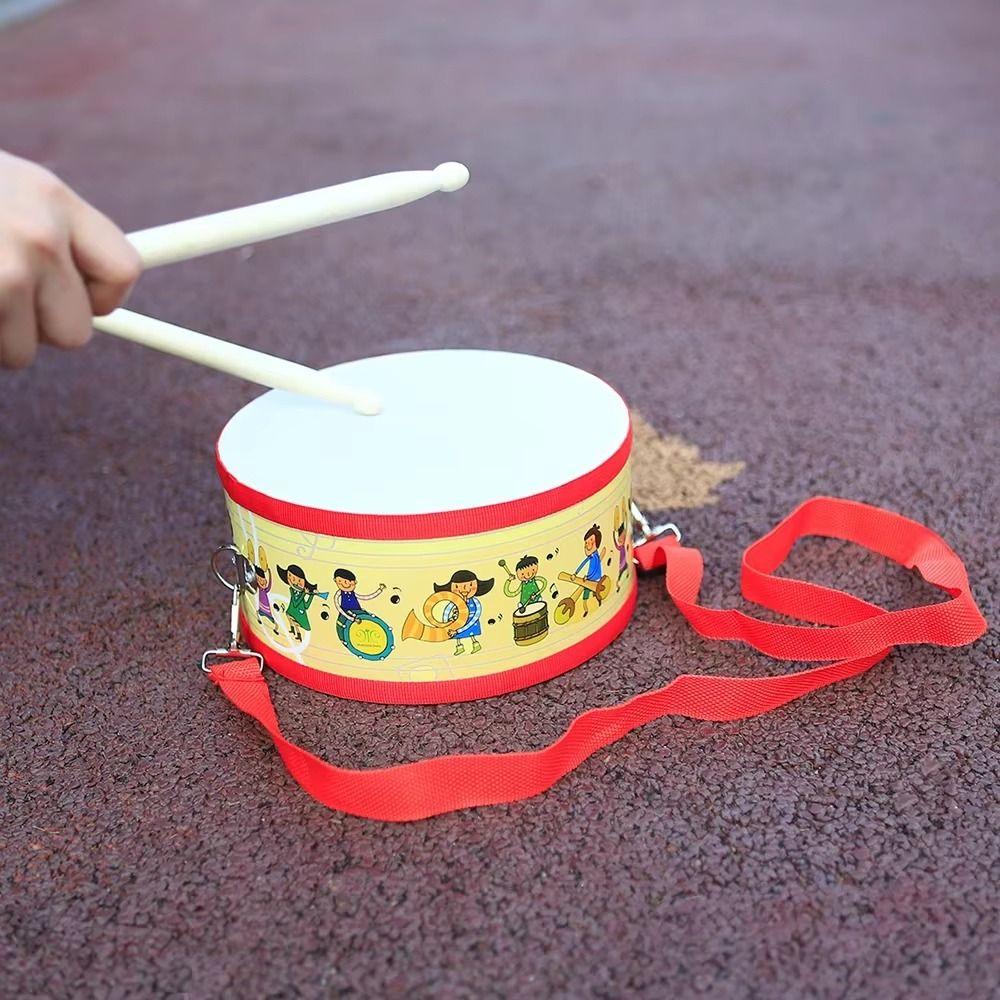 Double Sided Instrument Hand Drum Toys Montessori Wood Kids Drum Toys  Children Baby