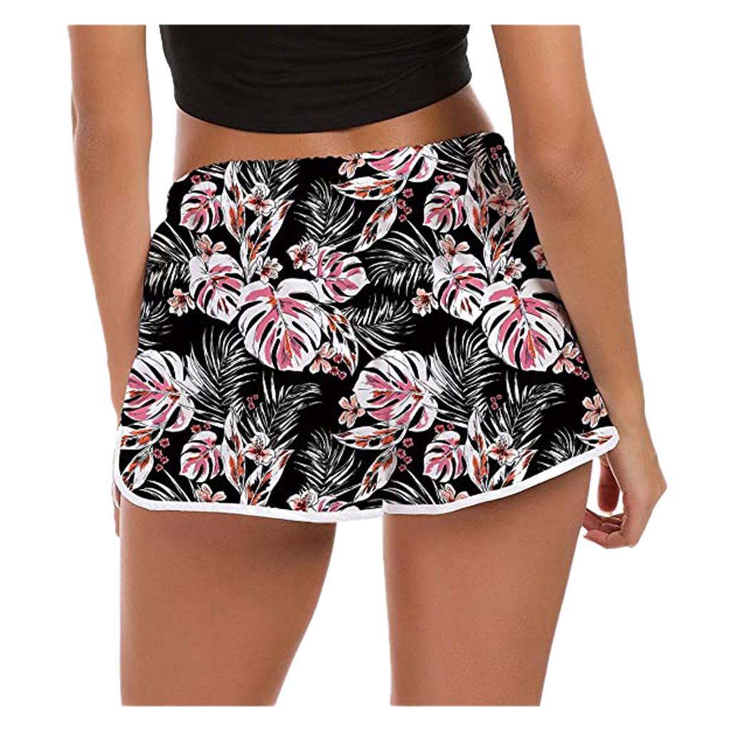 (SU)Dámské plavky se stahovací šňůrkou krátké rychleschnoucí plavky s novým vzorem