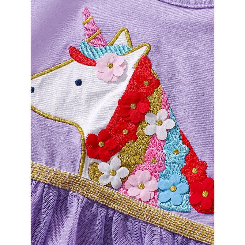 Little Maven Fashion Mesh Kids Princess Dress Summer Short Sleeve Cute Kids Dress Pure Cotton Children Shirt