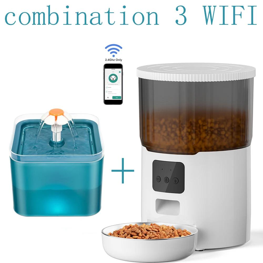 For 4L Pet Feeder  Automatic Dog Food Dispenser Smart Cat Feeder 2L Cat Automatic Drinking Fountain Dog Water Feeder