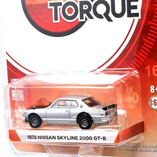 GREENLIGHT SCALE TORQUE SERIES 1972 NISSAN SKYLINE 2000 Greenlight Scale Tokyo Torque Series 3 1972 Nissan Skyline 164 "TOKYO 3" GT-R (SILVER) 164 -