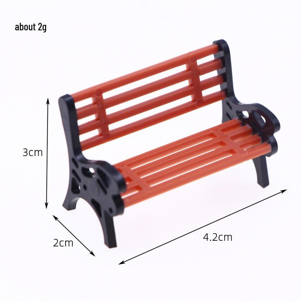 Miniature Park Bench Recliner for Moss Succulent Terrarium and Sand Table Models