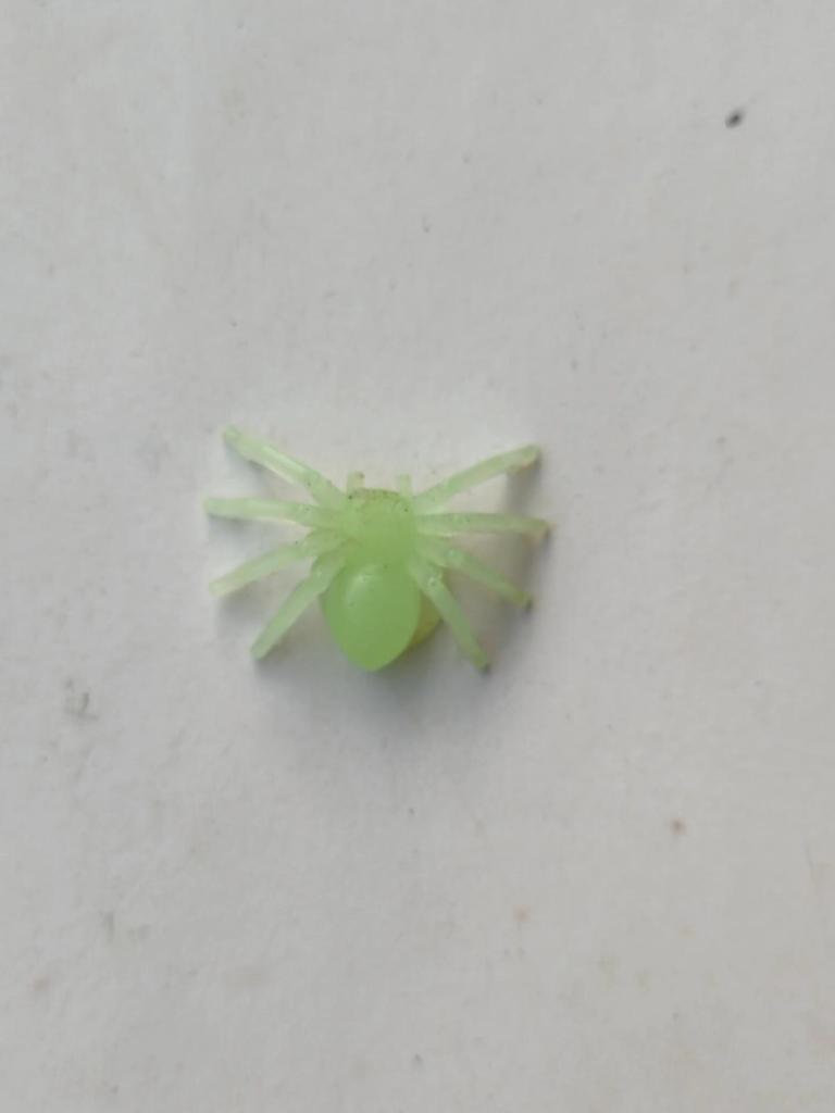 12 Black Luminous Small Halloween Prank Spiders