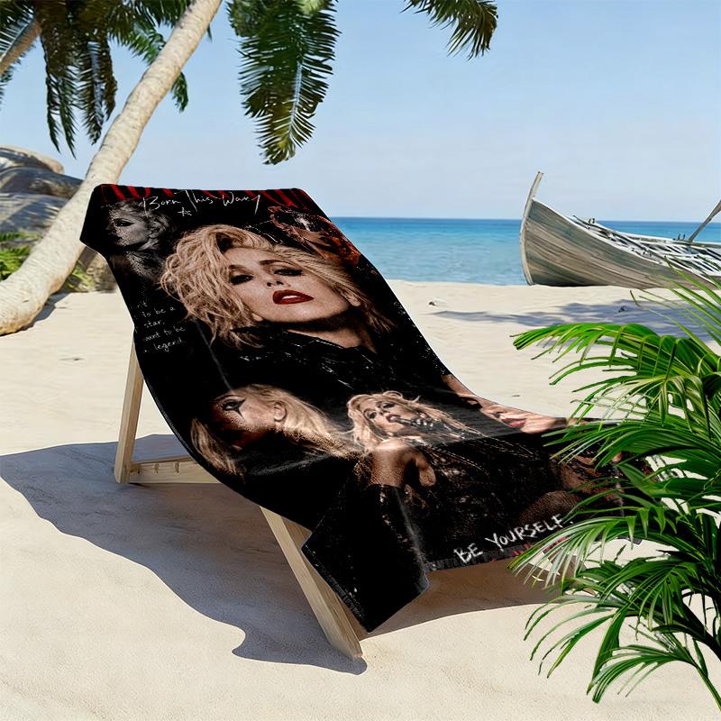 Gaga Print Strandtuch, Großes Weiches Schnelltrocknendes Handtuch für Strand Camping Schwimmen