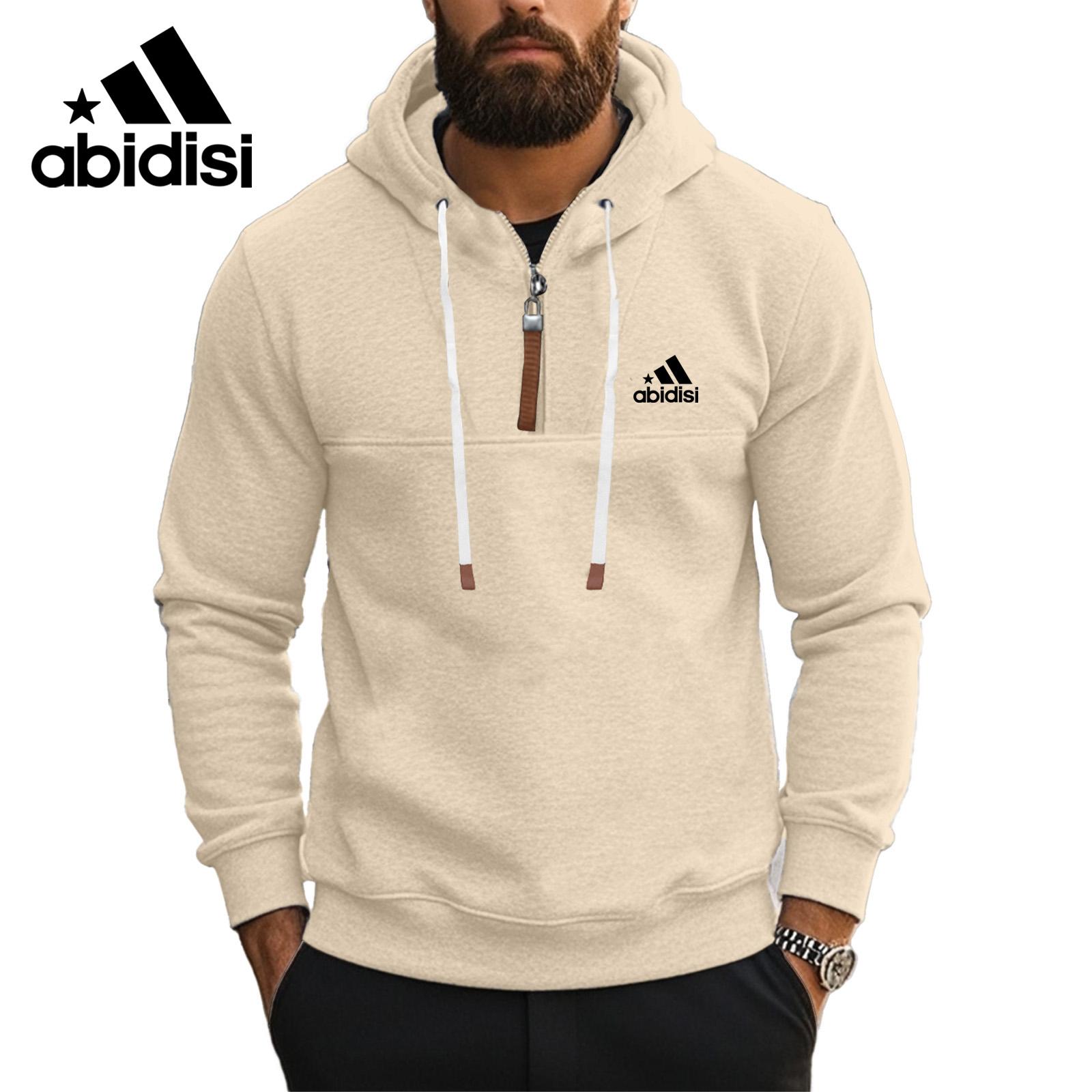 

Винно-красная толстовка с капюшоном осень-зима 2025 года, толстая повседневная куртка для мужчин, свободная толстовка с капюшоном, костюм-майка для мужчин 3XL слоновая кость