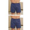 2pcs Male Arrow Pants Men Cotton Plaid Boxers Shorts Loose Mid-Waisted Men's Plus Size Underwear Homewear Comfortable Panties