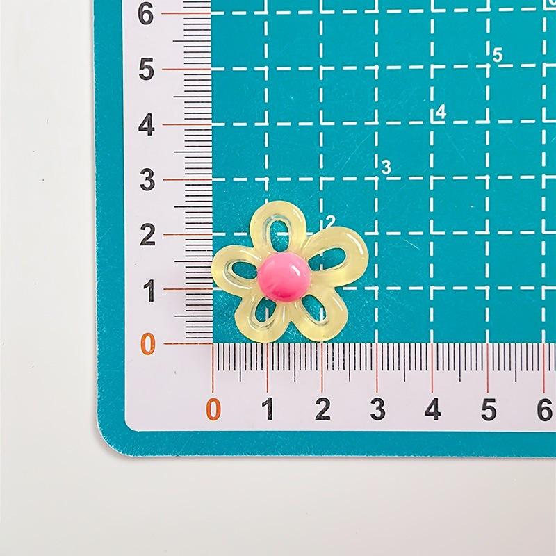Handmade Resin Accessories: Five-Petal Flower Phone Case, Clogs, Magnet, Keychain & Hair Clip