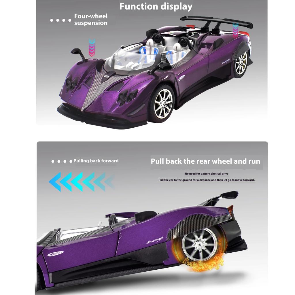 1/24 Scale Pagani Zonda HP Barchetta Limited Convertible Edition Supercar Alloy Metal Diecast Car Model Independent DIY Design Gifts